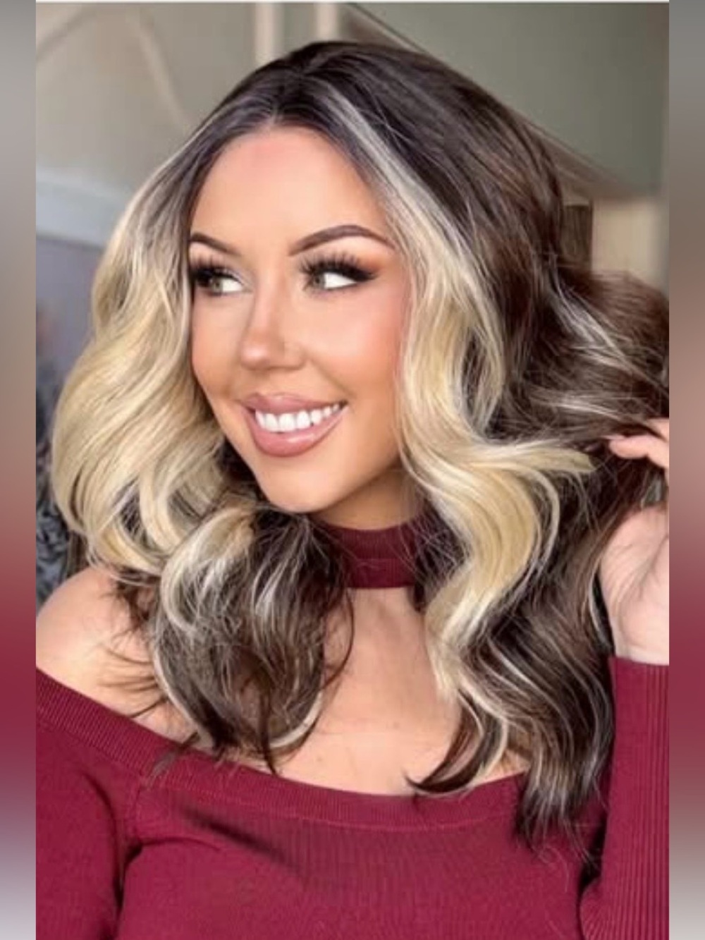 Tatiana Mocha choca latte CSC Blonde Highlighted Layered Women's Wig